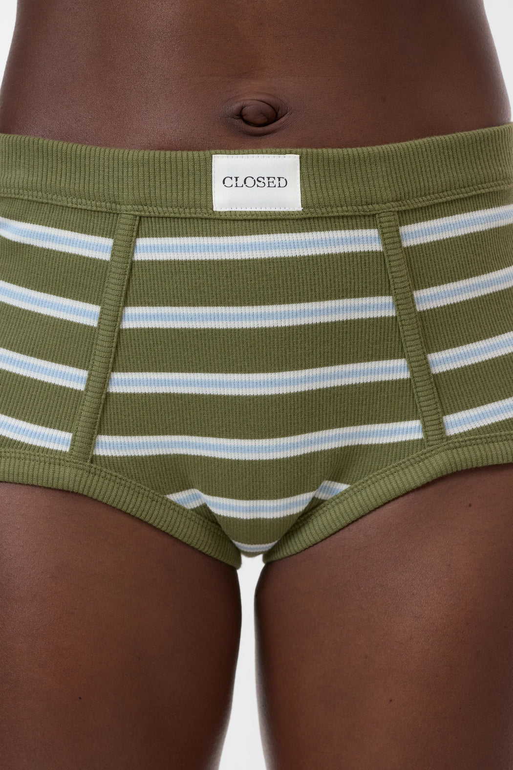 Striped Briefs | Hunter Green