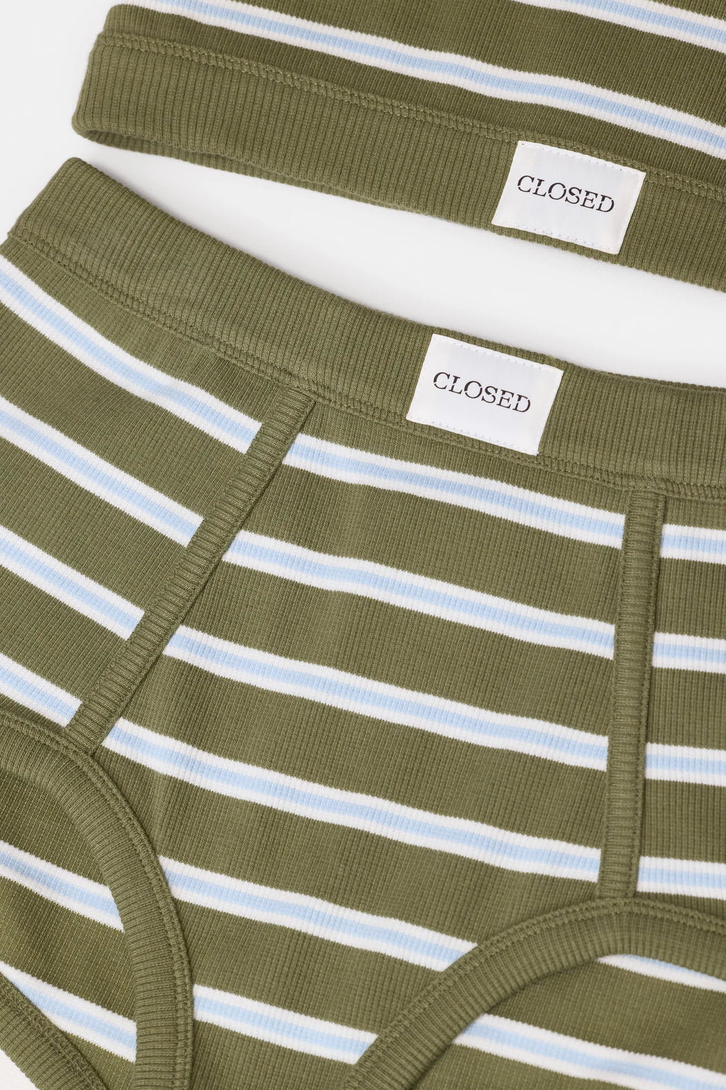 Striped Briefs | Hunter Green