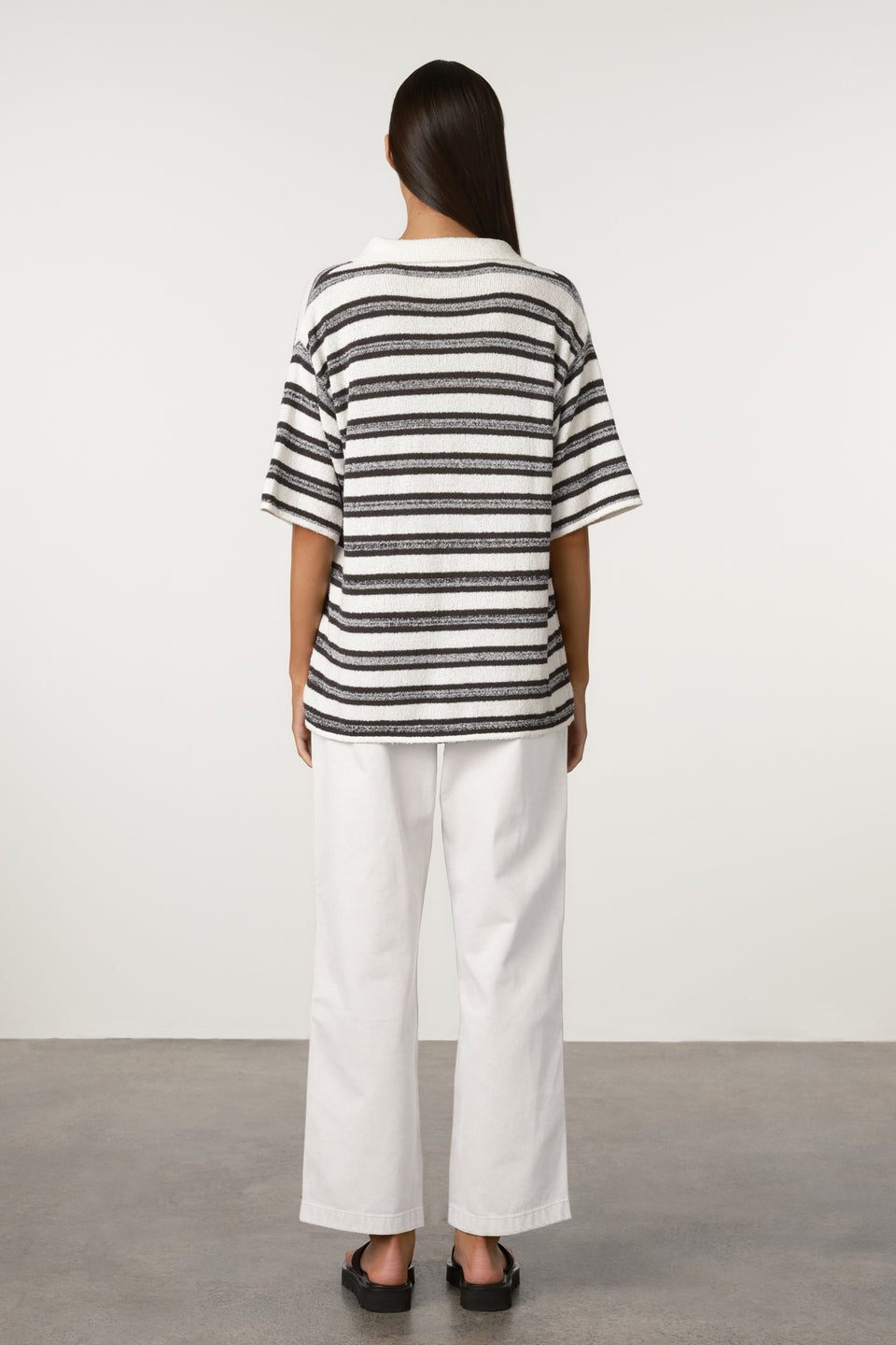 Textured Knit Shirt | Marle Stripe