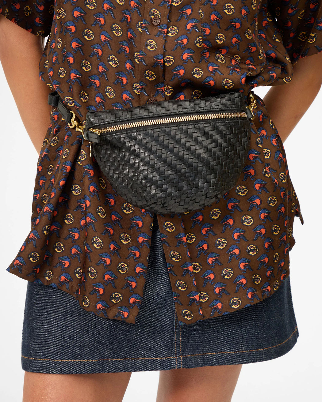 Petite Fanny| Black Woven Zig-Zag
