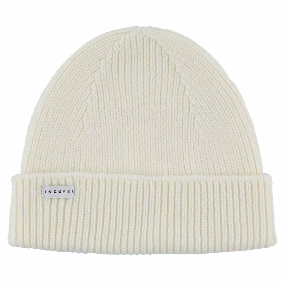 Ribbed Merino Beanie | Cream