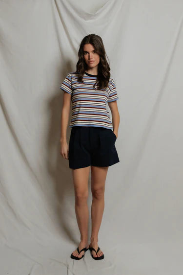 Dawn Stripe Tee | Pacific Clementine Stripe