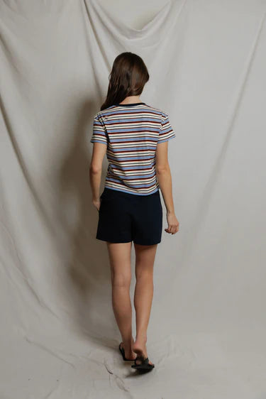 Dawn Stripe Tee | Pacific Clementine Stripe