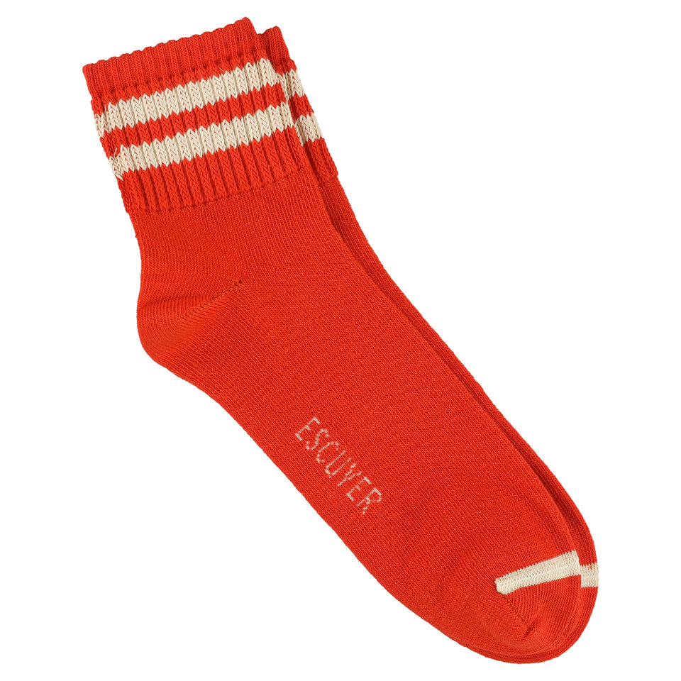 Men’s Ankle Sock | Orange / Ecru