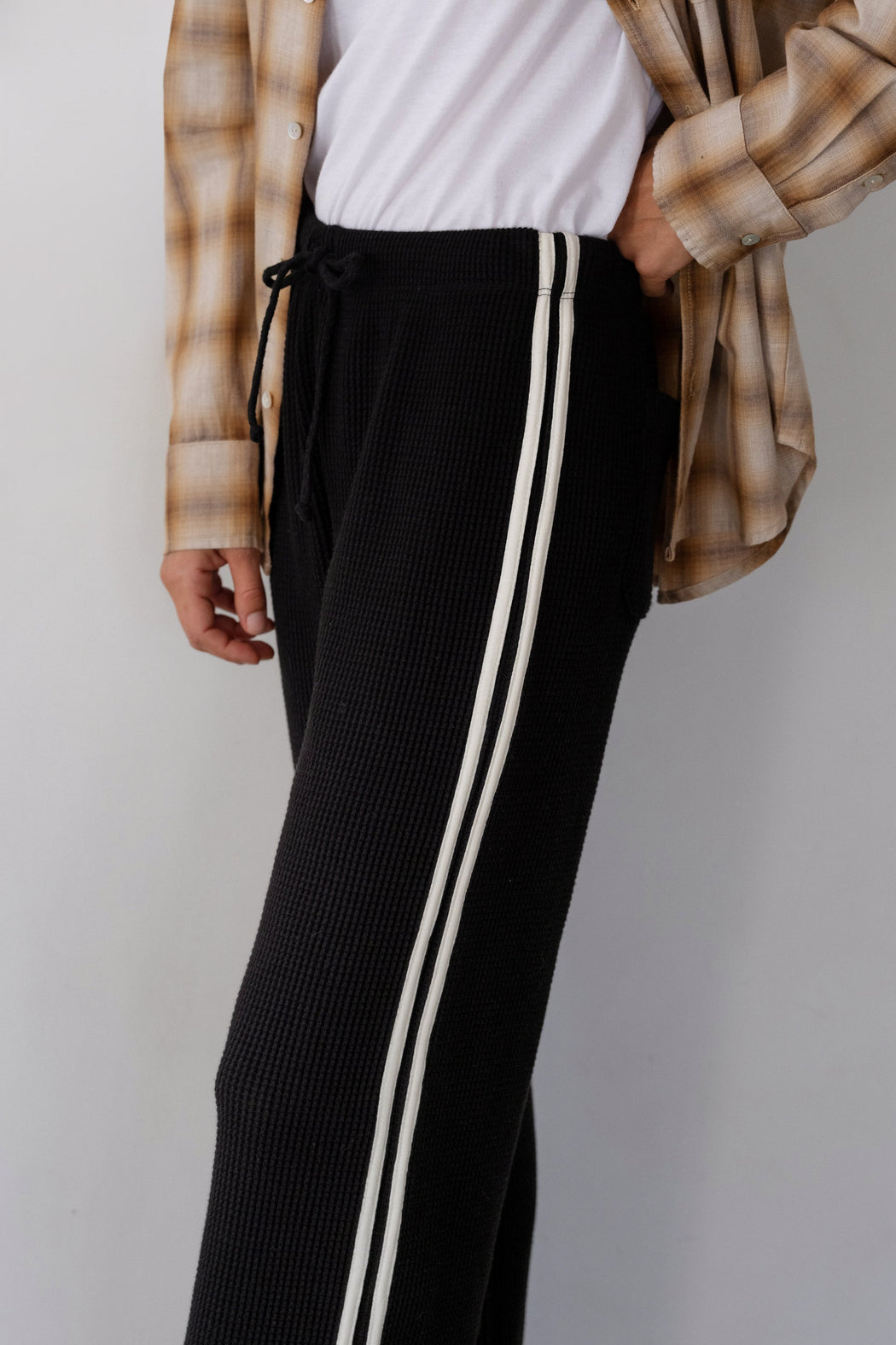 Thermal Crop Stripe Pant | Jet