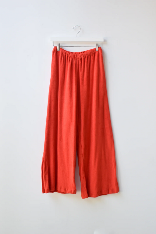 Terry Drawstring Wide Pant | Tomato