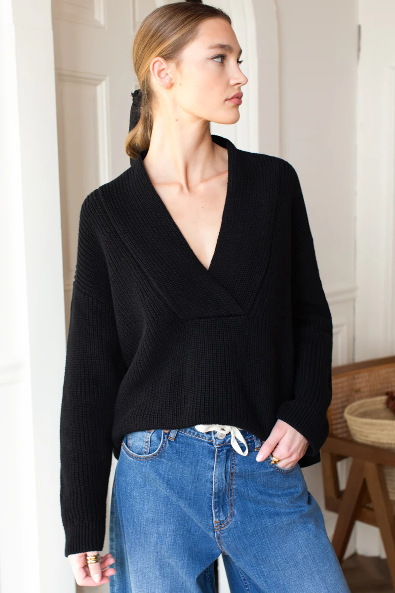 Harlow Sweater | Black Organic