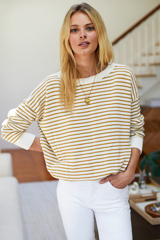 Carolyn Sweater | Marigold Stripe