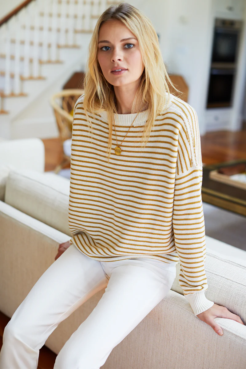 Carolyn Sweater | Marigold Stripe