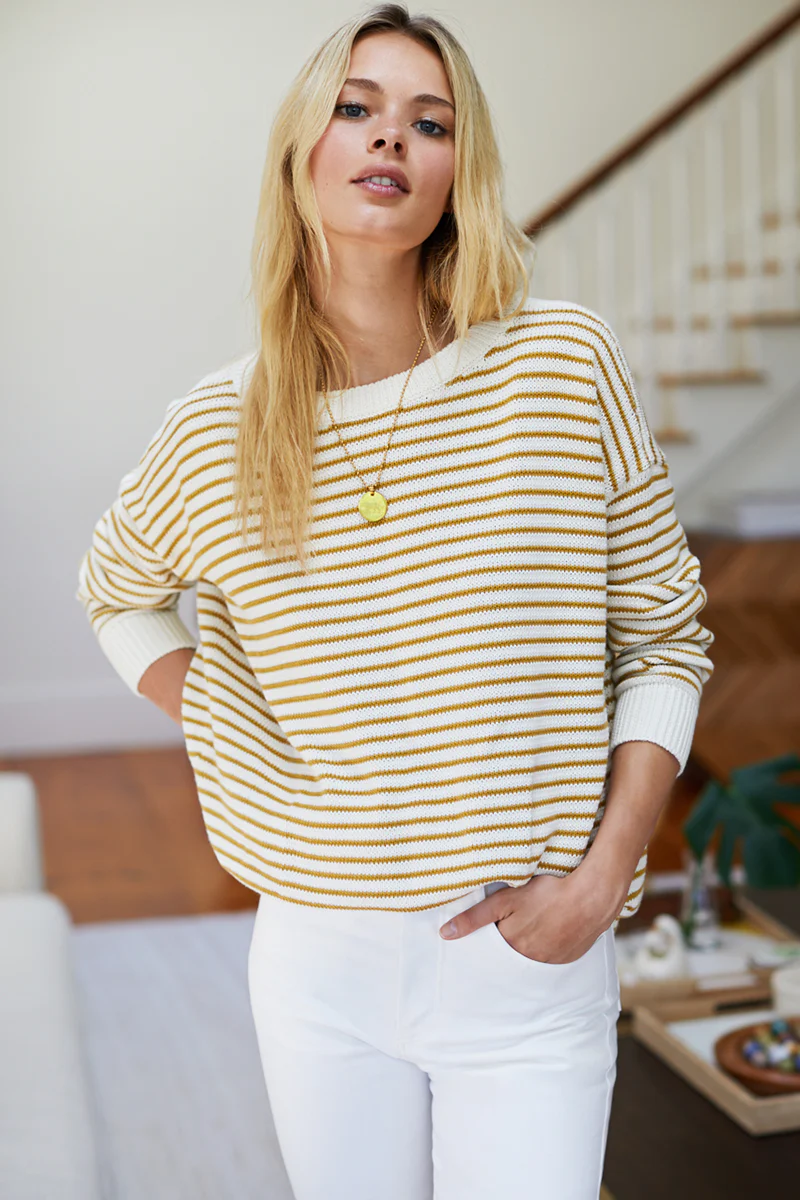 Carolyn Sweater | Marigold Stripe