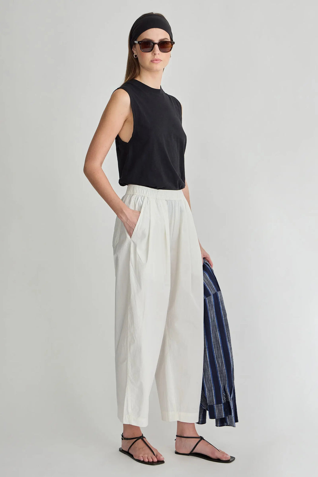 Spa Pleat Pant | Cream