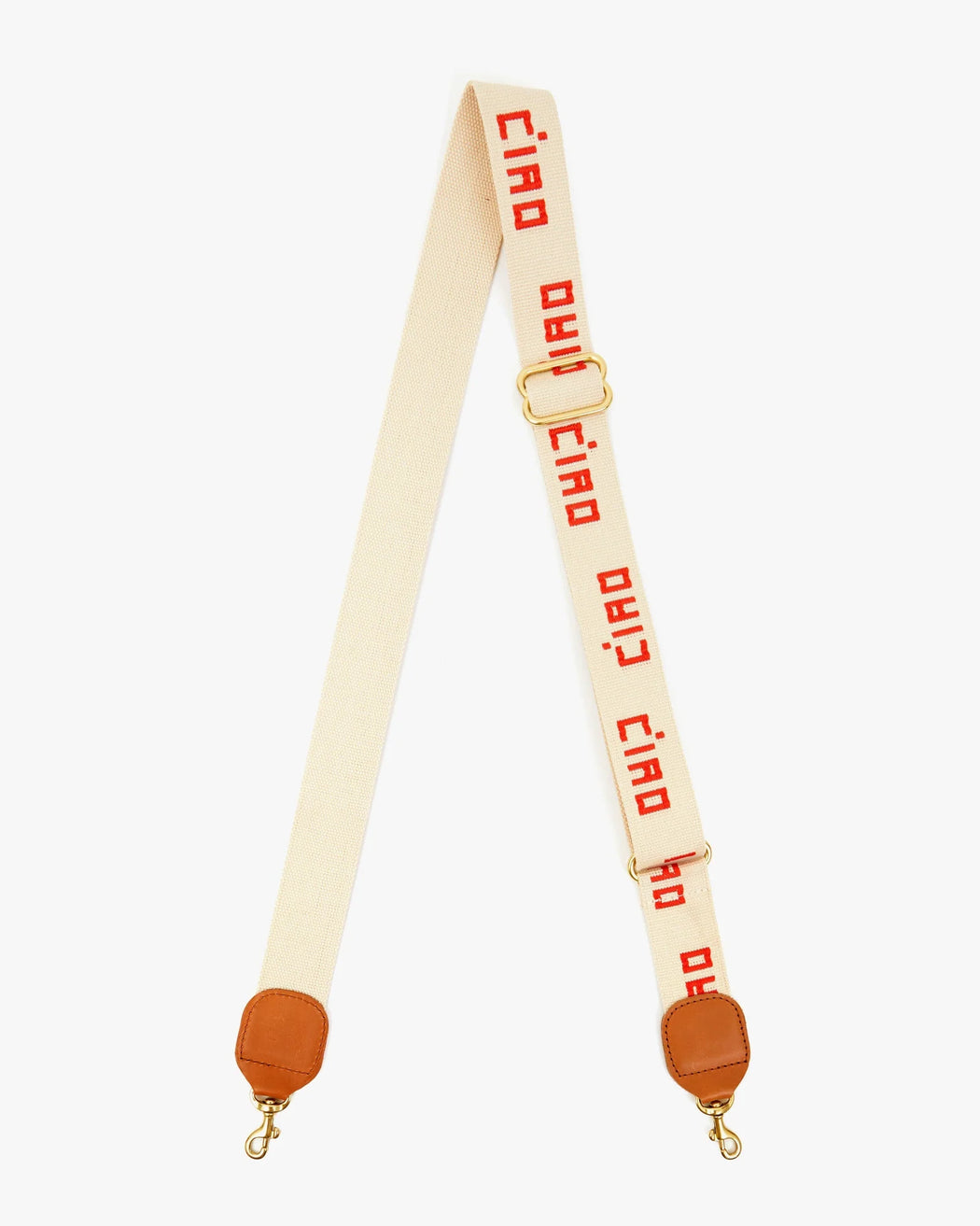 Adjustable Crossbody Strap | Natural w/ Poppy Ciao