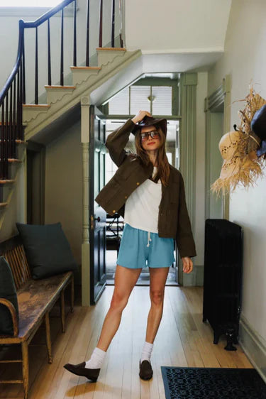 Layla Sweat Short | Milky Blue