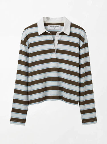 Kaya Rugby Long Sleeve | Dark Olive Stripe
