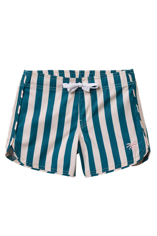 Scallop Retro Flare Boardshort | Cabana Stripe & Charleston