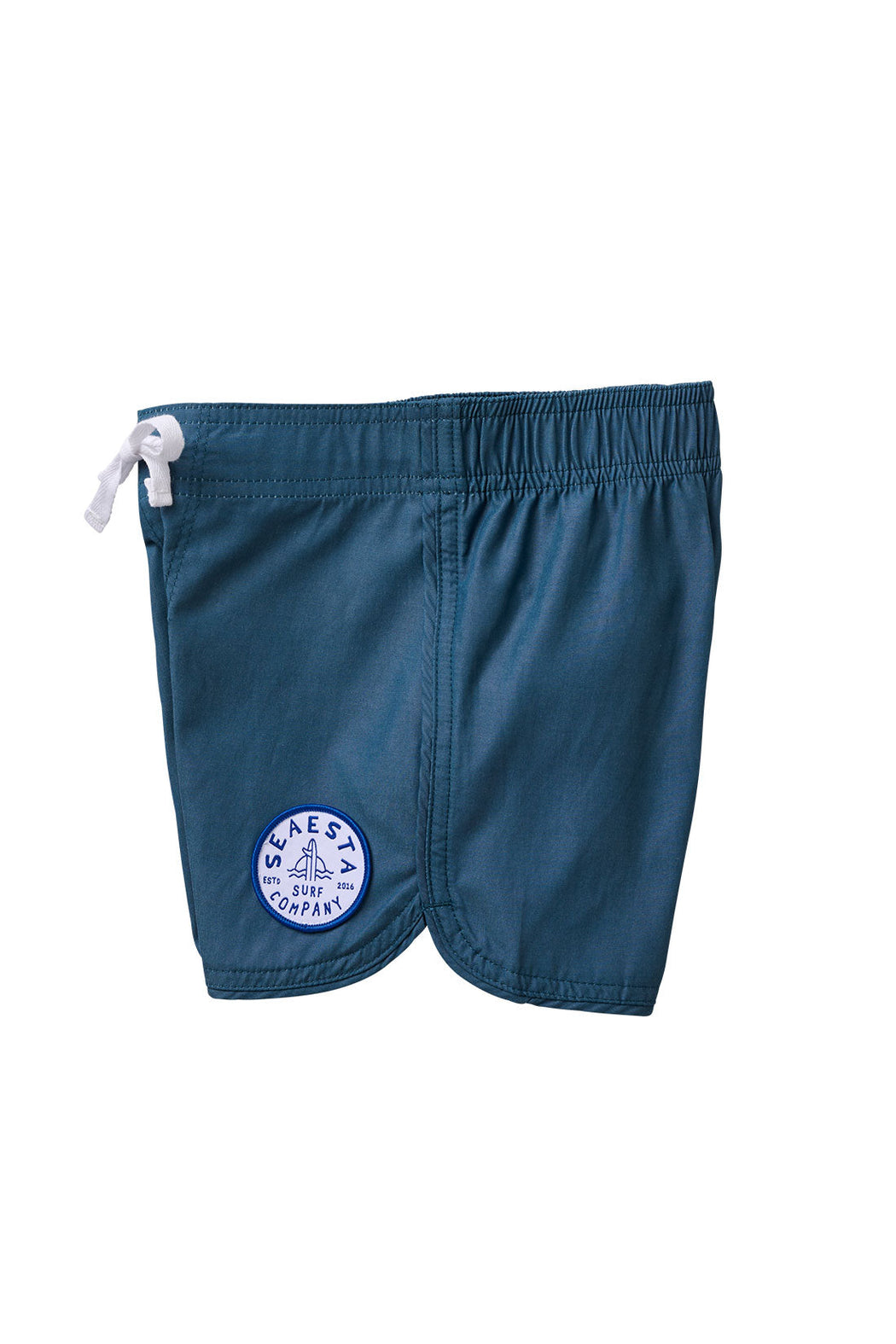 Scallop Retro Flare Boardshort | Navy Blue & Shoreline Patch