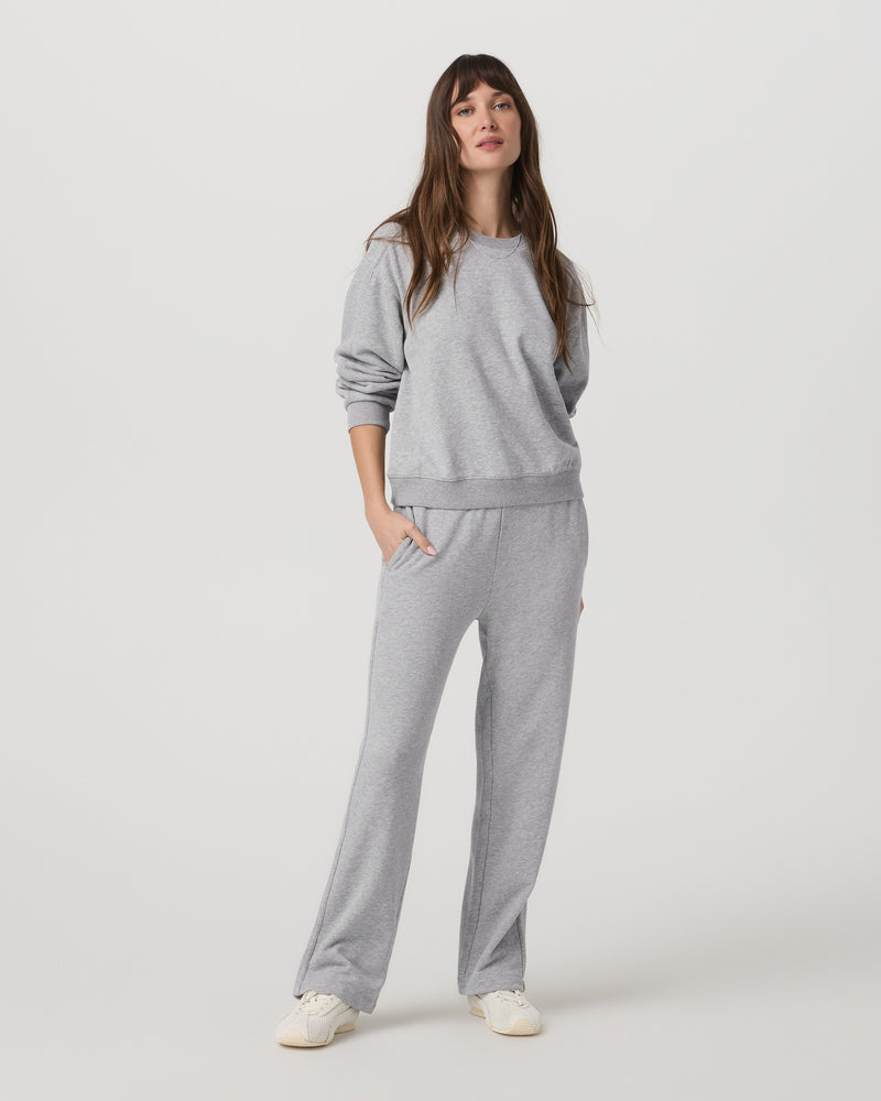 Sedona Seams Crew | Light Heather Grey