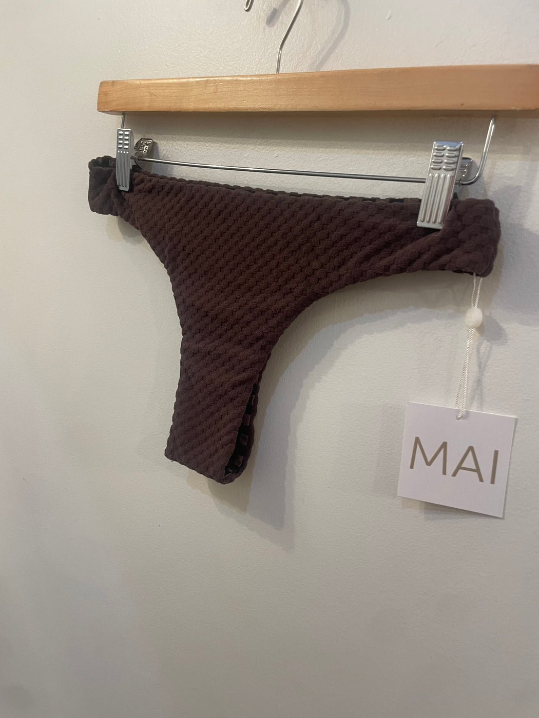 High Hip Bottom | Cocoa Bean Terry Check