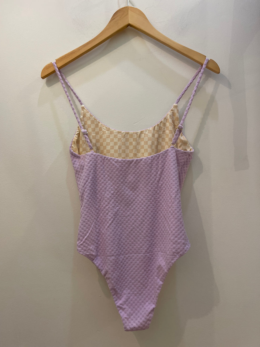 Baja Bodysuit | Lilac Terry Check