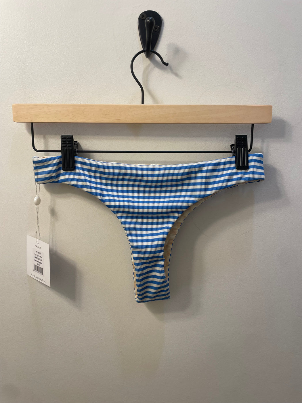 EXCLUSIVE High Hip Bottom | French Stripe Ribbed