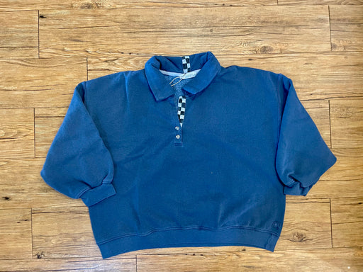 Hughes Polo Sweatshirt | Navy Wash