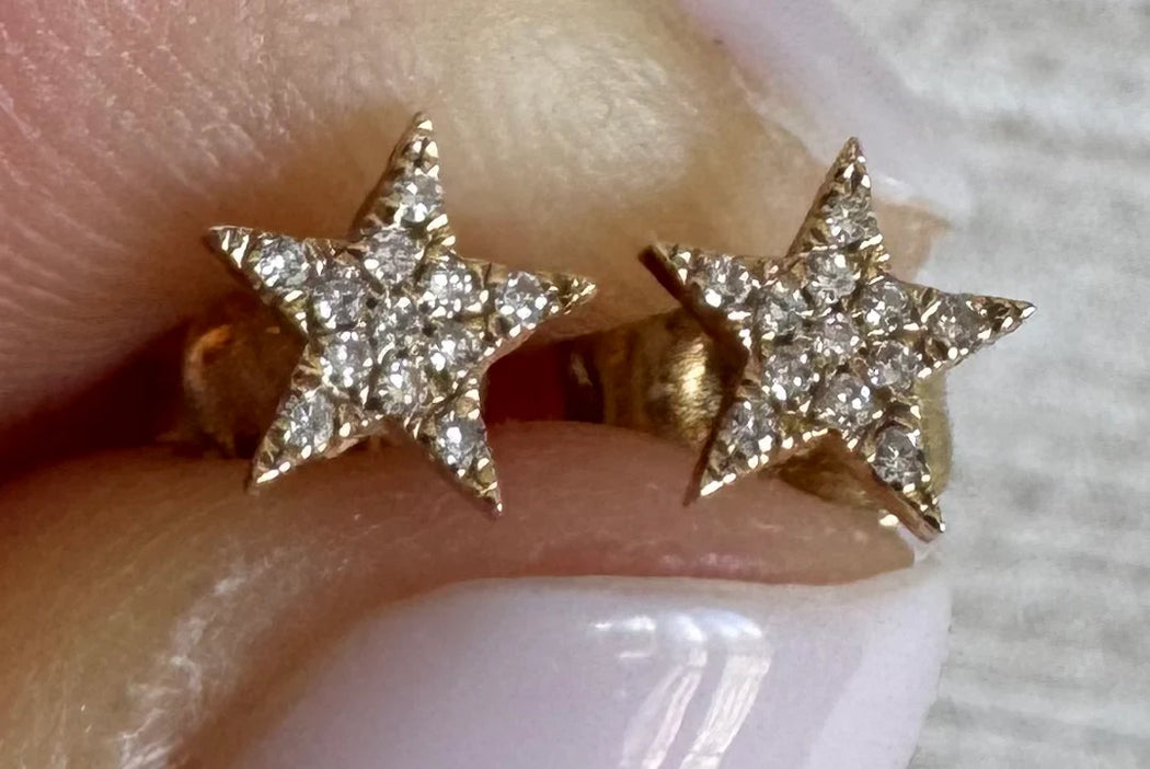 Petite Diamond and Pave Star
