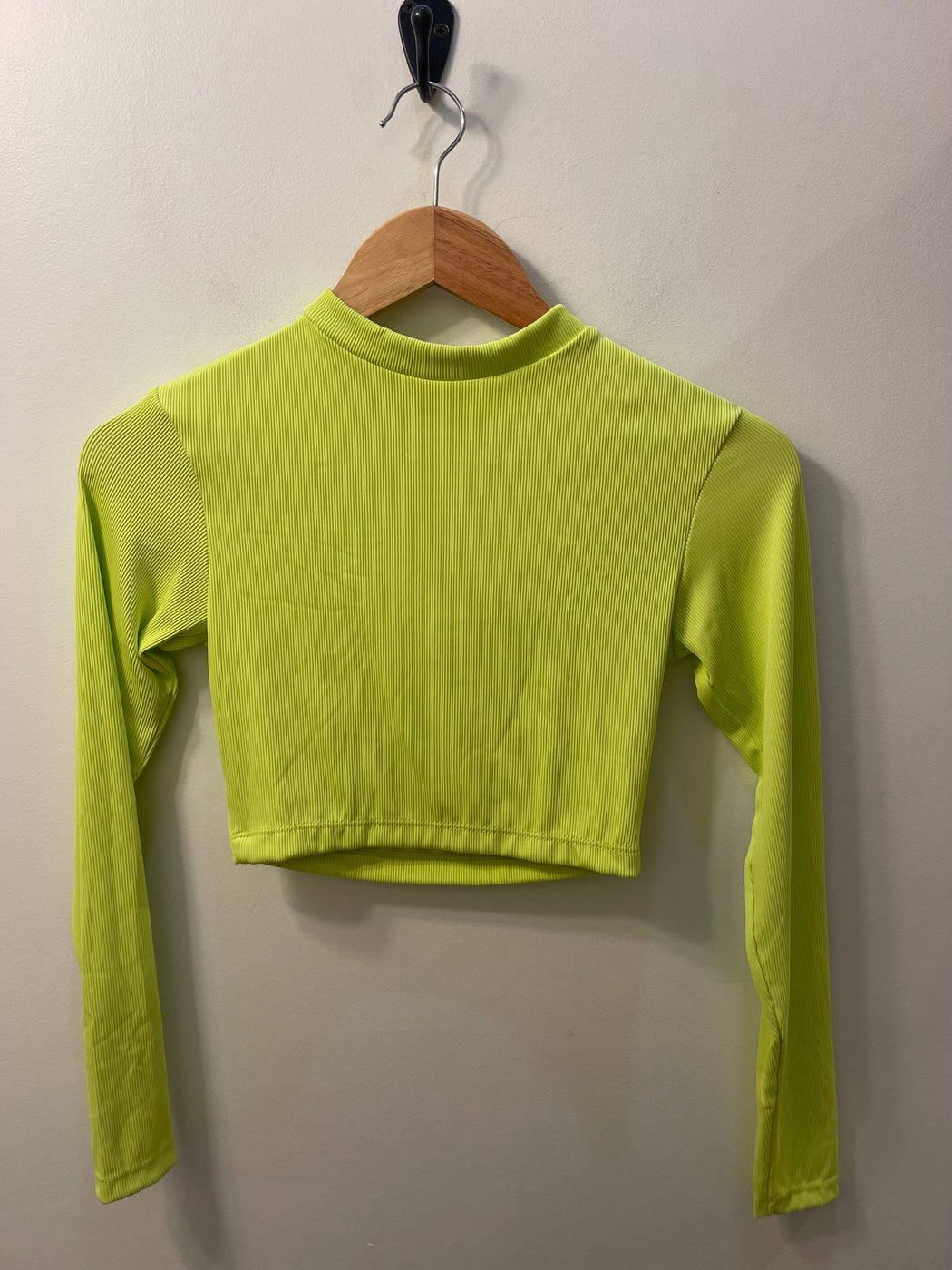 EXCLUSIVE Cropped Rash Guard | Neon Rib