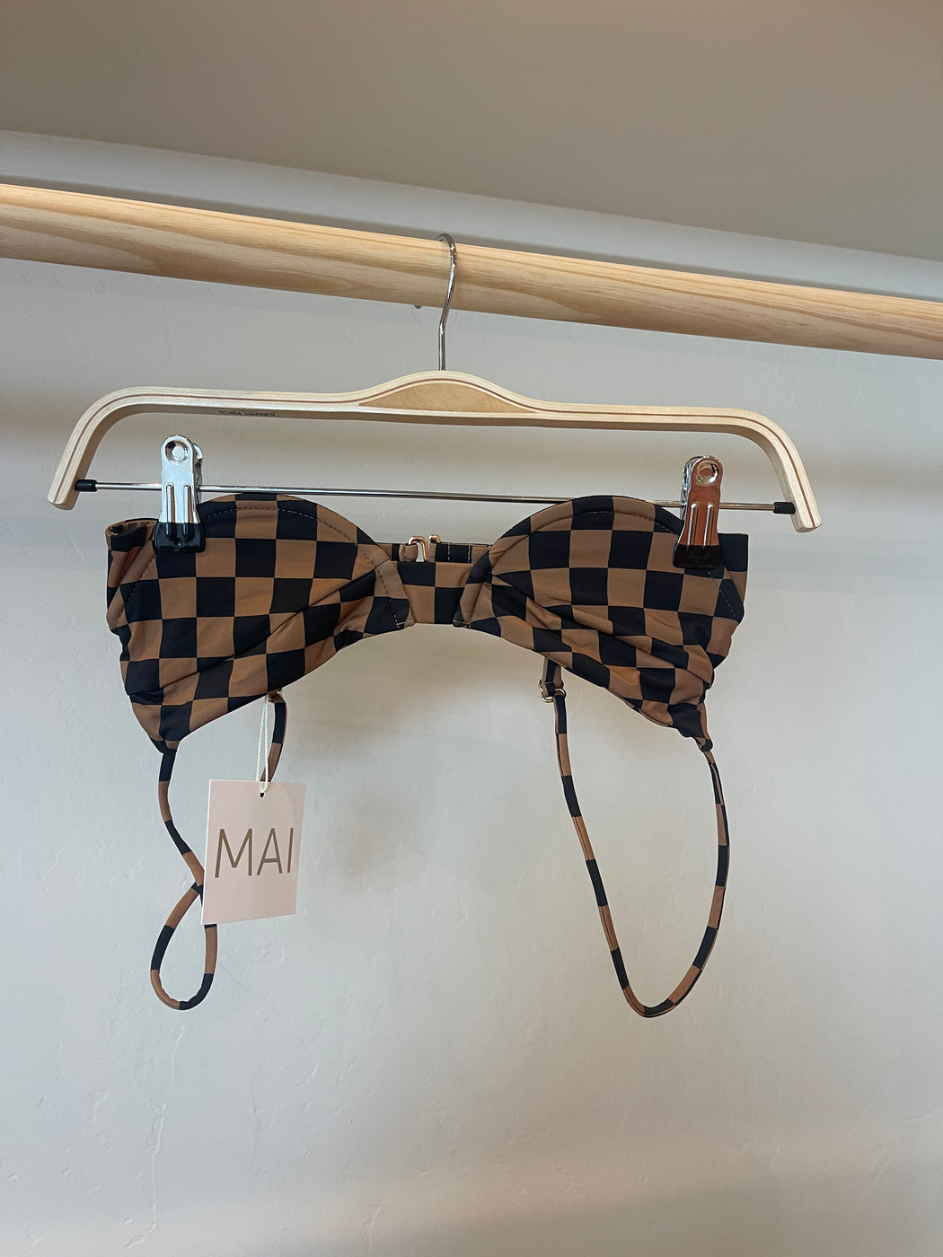 EXCLUSIVE Costa Top | Mocha Checker