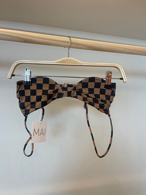 EXCLUSIVE Costa Top | Mocha Checker