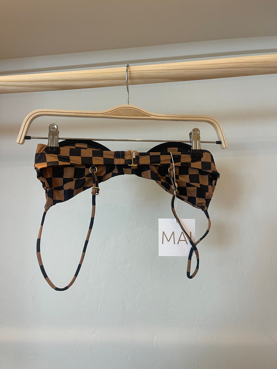 EXCLUSIVE Costa Top | Mocha Checker