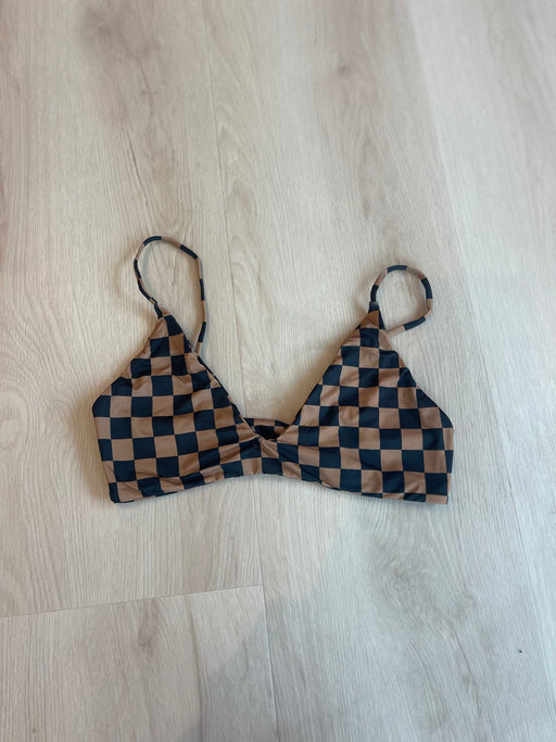 EXCLUSIVE Everyday Top | Mocha Checker