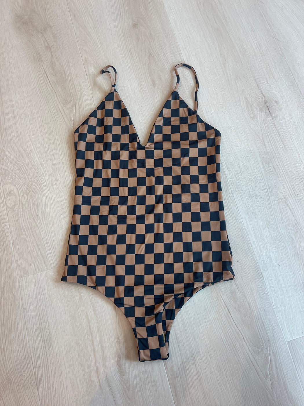 EXCLUSIVE Everyday Bodysuit | Mocha Checker