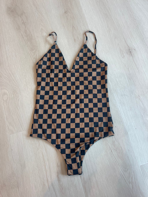 EXCLUSIVE Everyday Bodysuit | Mocha Checker