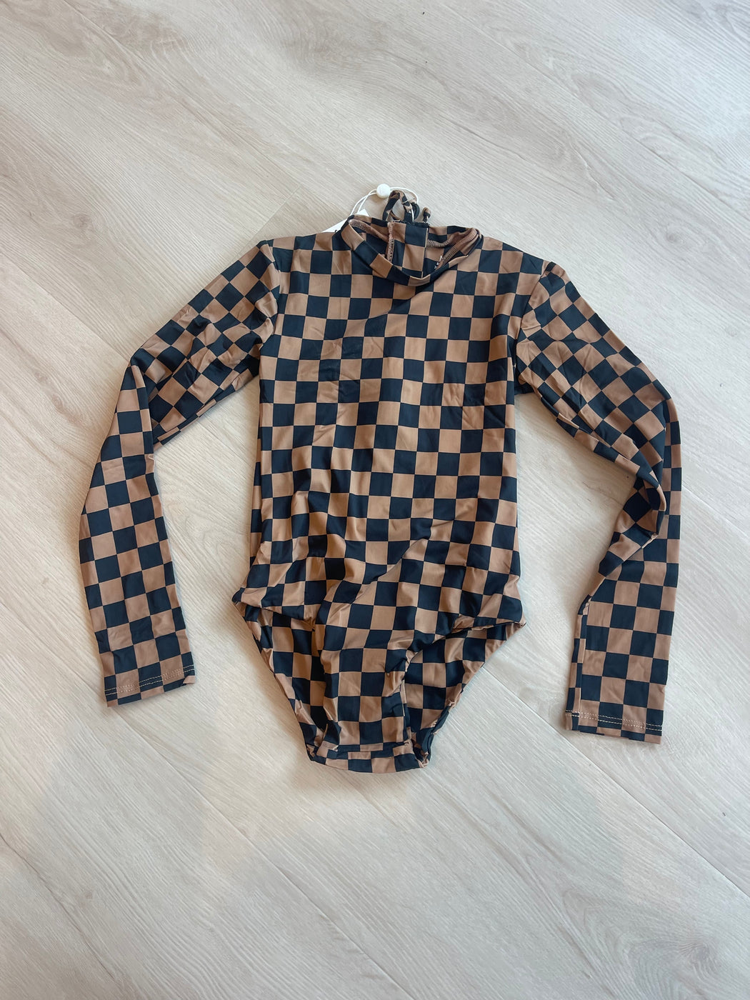EXCLUSIVE Littles Long Sleeve | Mocha Checker