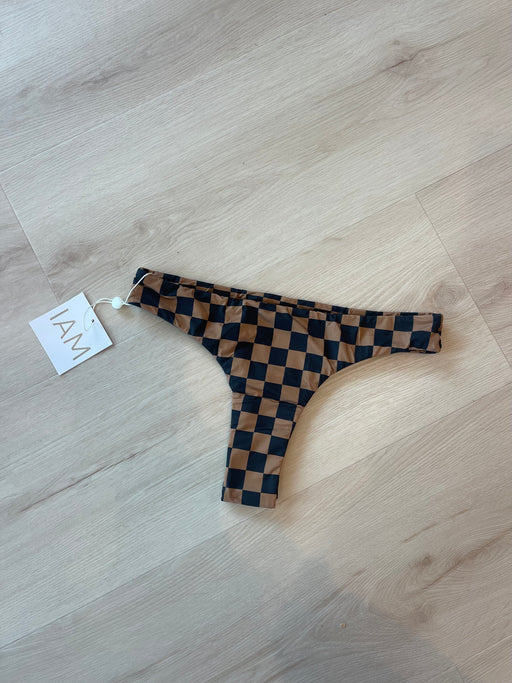 EXCLUSIVE High Hip Bottom | Mocha Checker