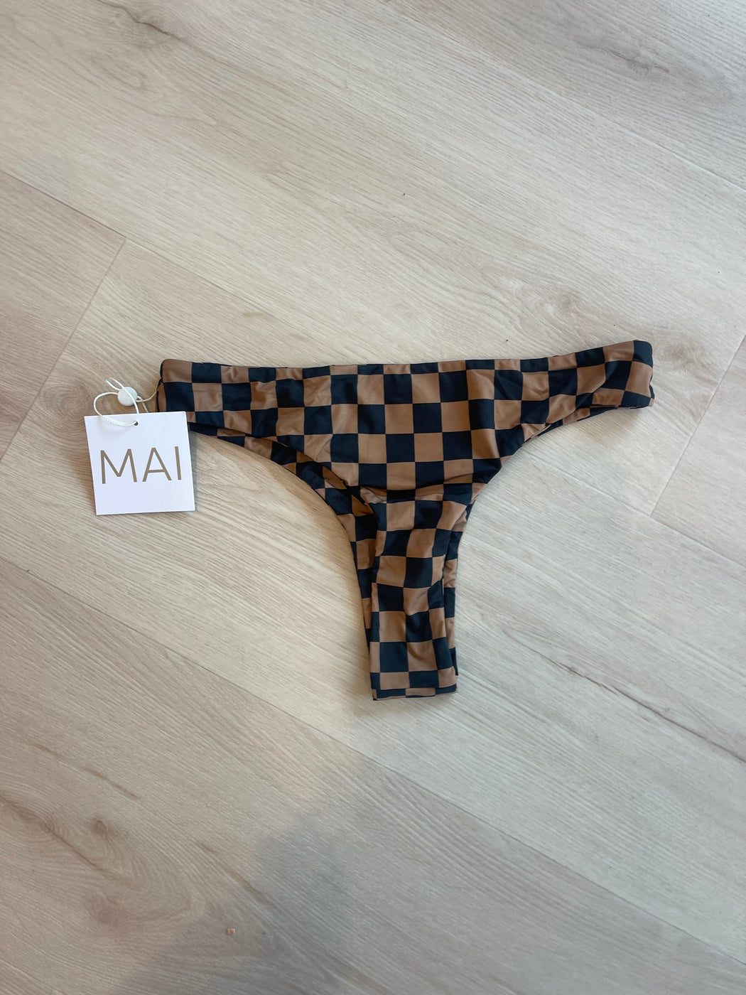 EXCLUSIVE High Hip Bottom | Mocha Checker