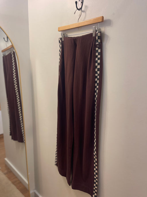 Slater Wide Leg Pant | Chocolate Checker