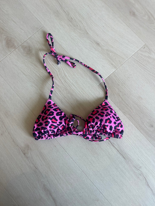 Cheeni Bikini Triangle Top | Pink Cheetah