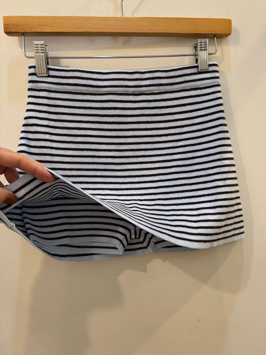Marialla Cloud Knit Skort  | Montauk Stripe