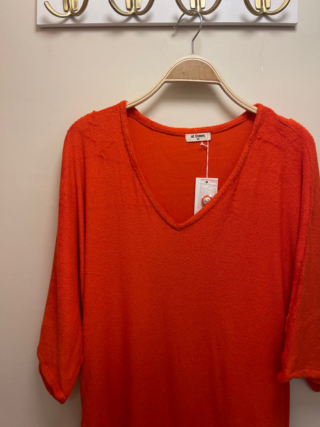 Terry Kimono Mini Dress | Tomato