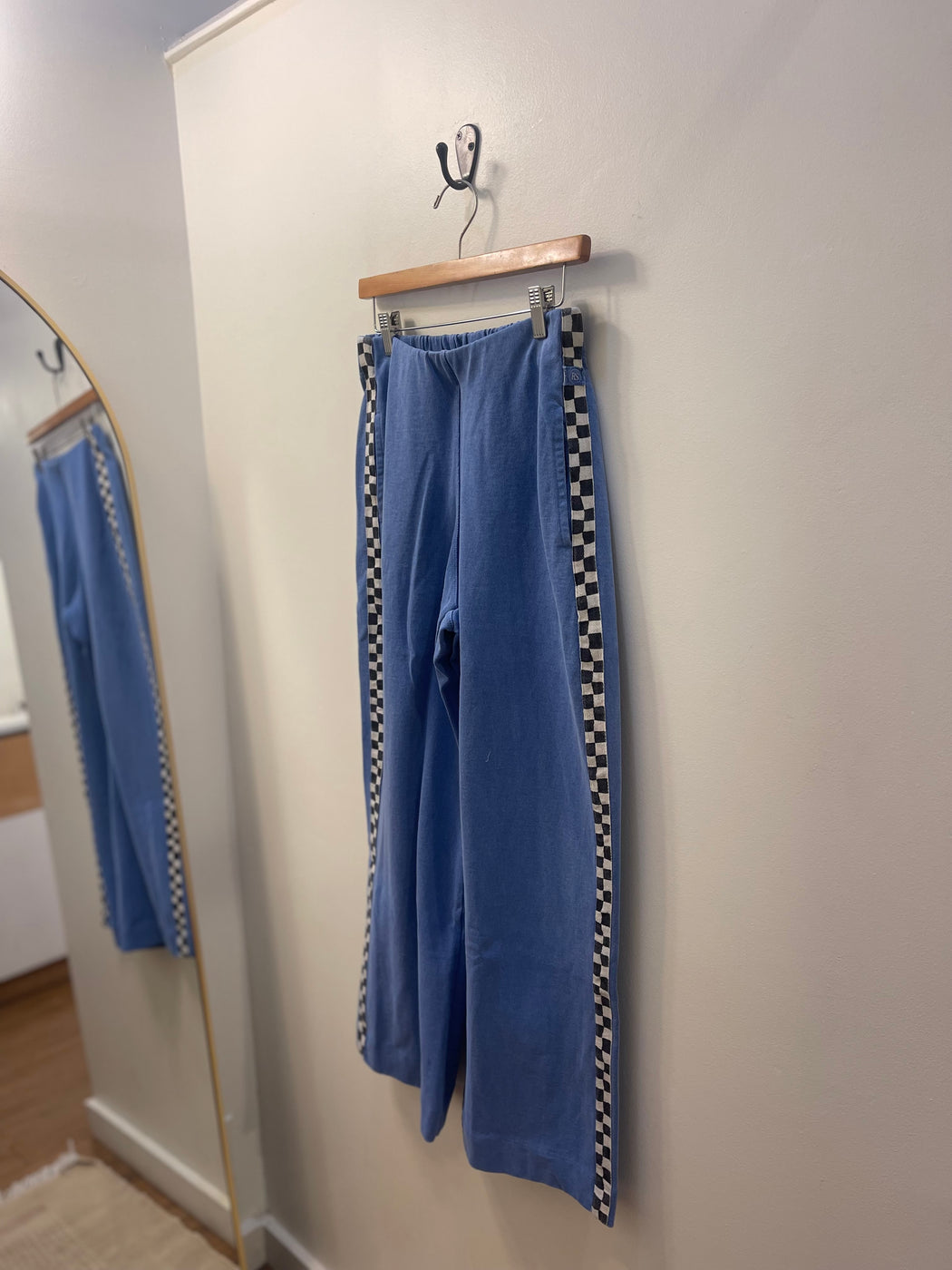 Mollie Slater Wide Leg Pant | Checkerboard Maliblue