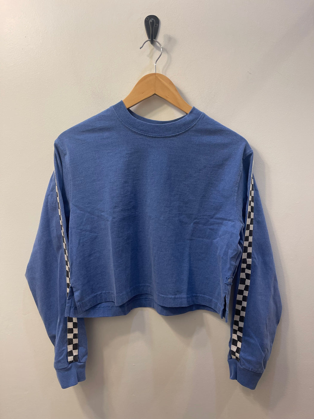 Gents Crop Long Sleeve Tee | Checkerboard Maliblue
