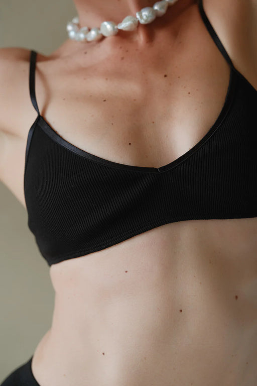 Rib Bralette Jet