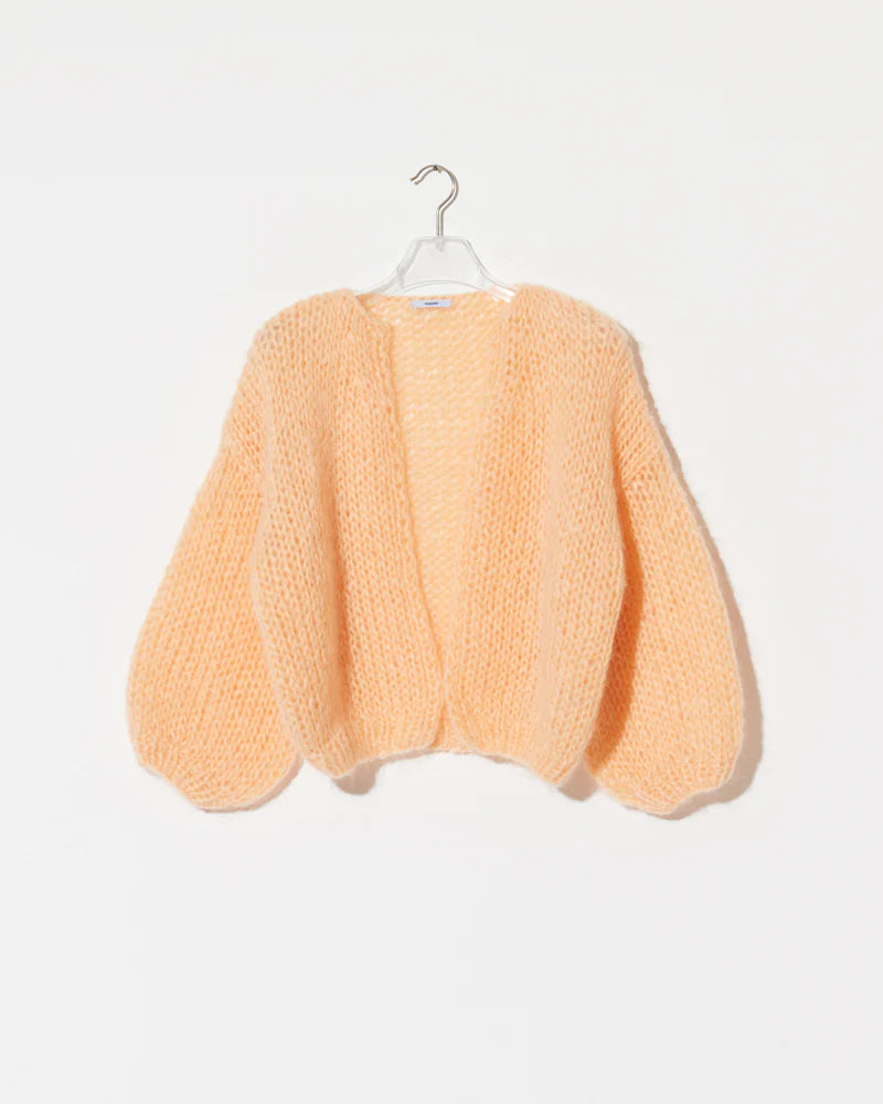 Mohair Bomber Cardigan | Apricot — Shipwrecked Kauai