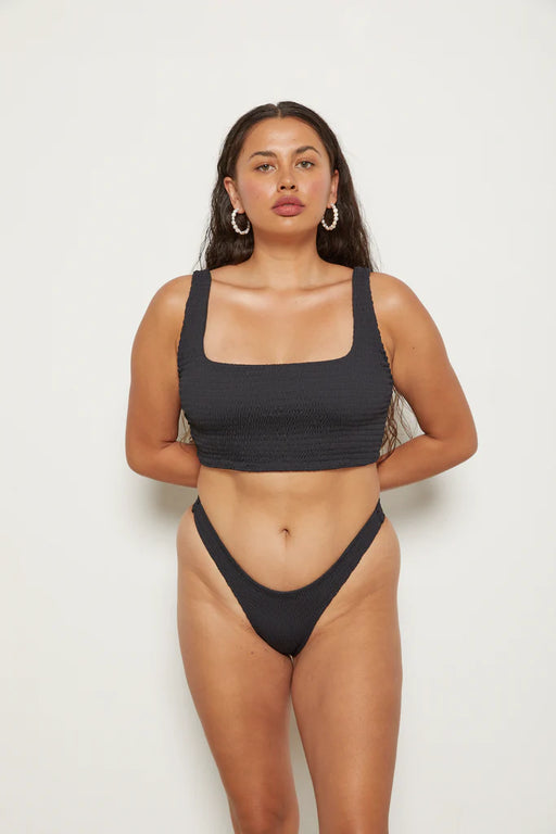 Pixie Top | Black Eco Rib