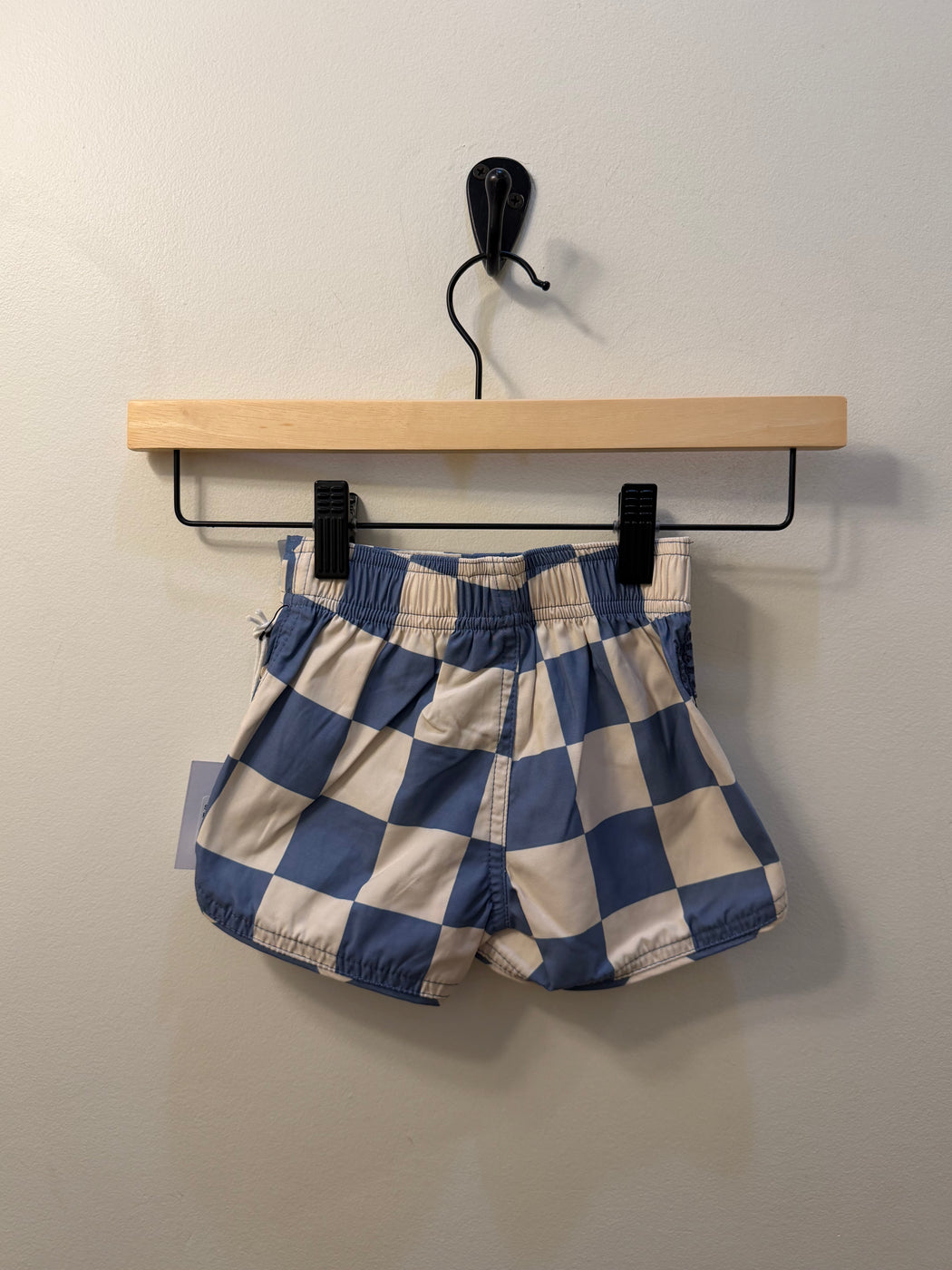 Scallop Retro Flare Boardshort | Nautical Check Light Blue