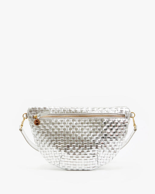 Silver Grande Fanny | Silver Specchio Woven Check