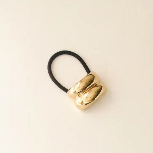 Mini Double Arch Metal Arch Ponytail Hair Tie | Gold