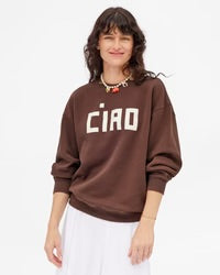 Oversizes Sweatshirt | Chocolate w/ Cream Block Ciao