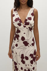 Signe Maxi Dress | Dandelion Floral Bordeaux